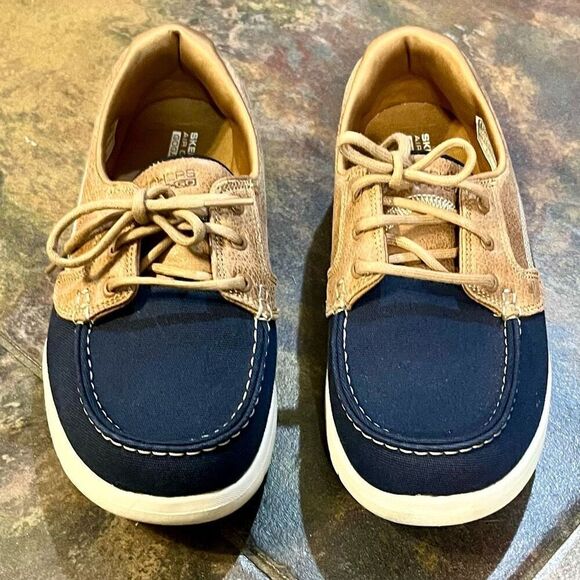 Skechers Air Cooled Goga Mat On The Go Flex Comfort Boat Shoes 6.5 - Picture 3 of 16